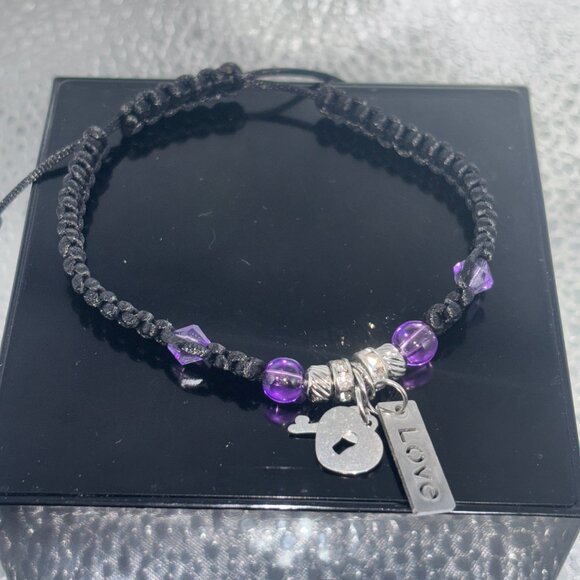 Handmade Adjustable Drawstring Bracelet - Size 7 - Picture 1 of 3